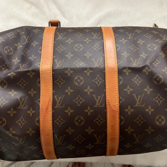 Louis Vuitton 50 Keepall Monogram Canvas Tote Travel Duffle Bag with name tag - Picture 10 of 15